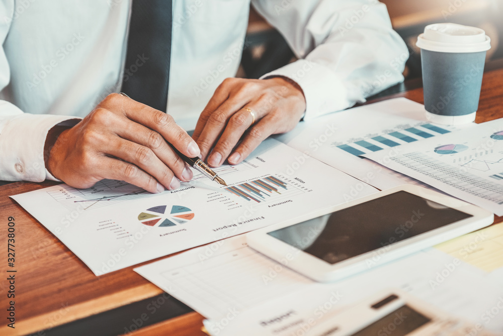 Accounting Business Team meeting Planning Strategy Analysis investment and saving concept. meeting discussing new plan financial graph data Accounting Business Team meeting Planning Strategy Analysis investment and saving concept. meeting discussing new plan financial graph data
