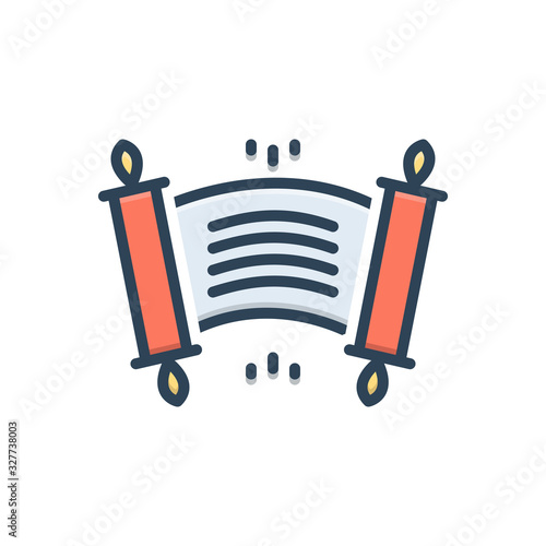 Color illustration icon for edict ordinance 