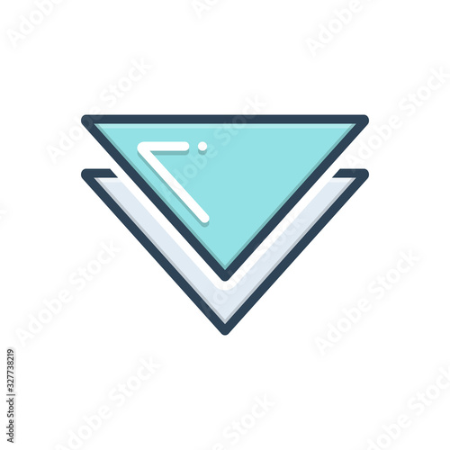 Color illustration icon for drill down 