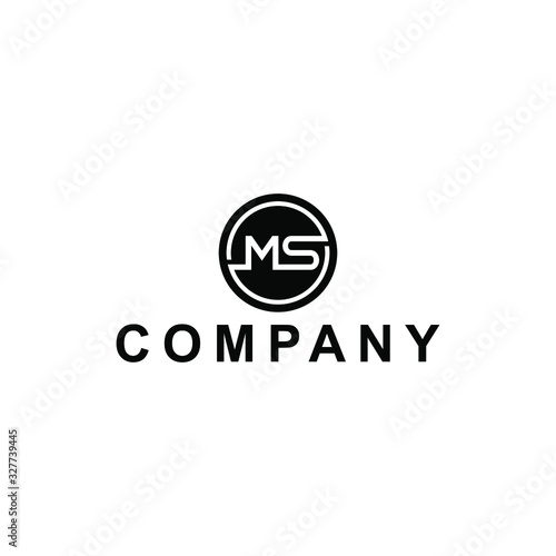 creative initial ms letter vector logo design