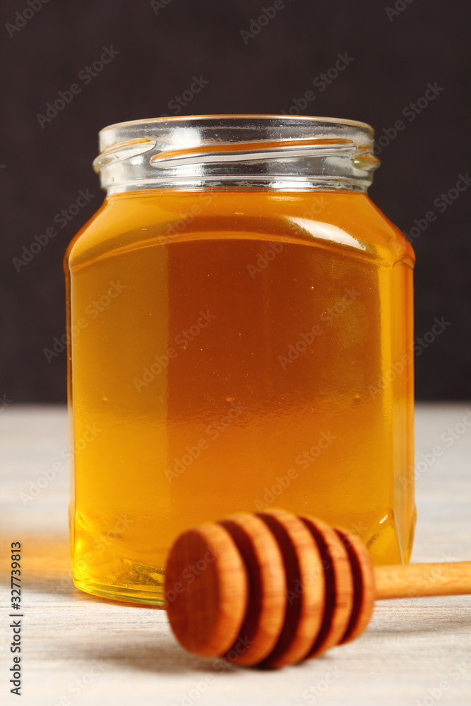 Jar of Honey with Honey Dipper Jar of Honey with Honey Dipper