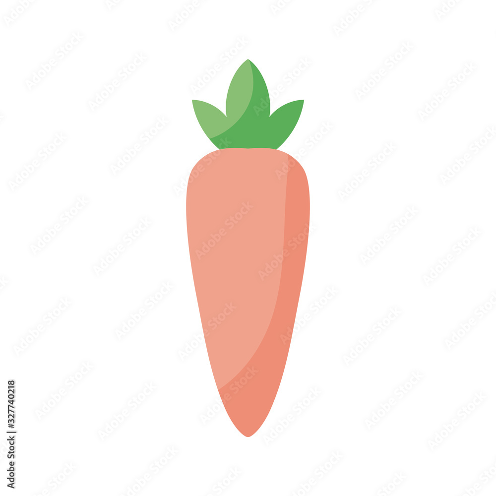 Isolated carrot vegetable flat style icon vector design Isolated carrot vegetable flat style icon vector design