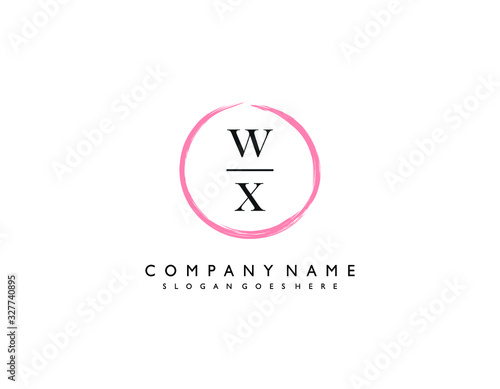 WX initial letter elegant handwriting logo collection photo