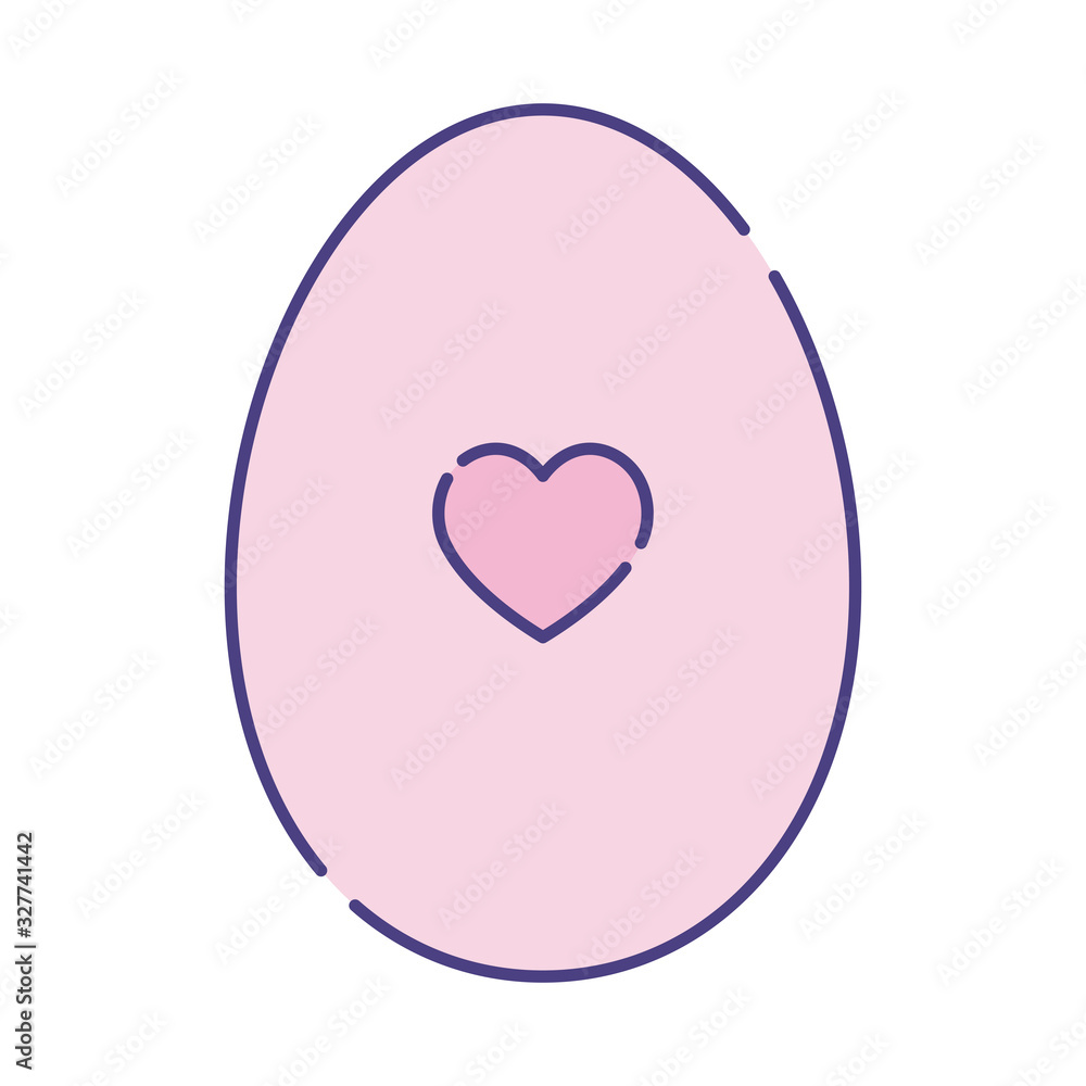 Happy easter egg flat style icon vector design