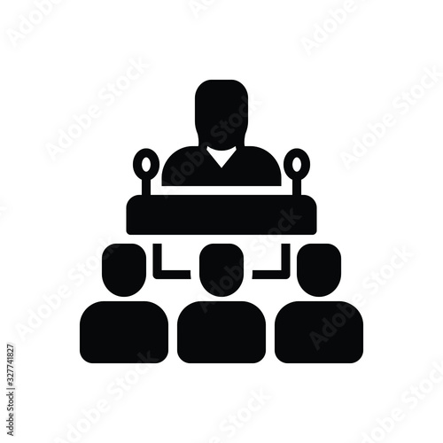 Black solid icon for publicly 