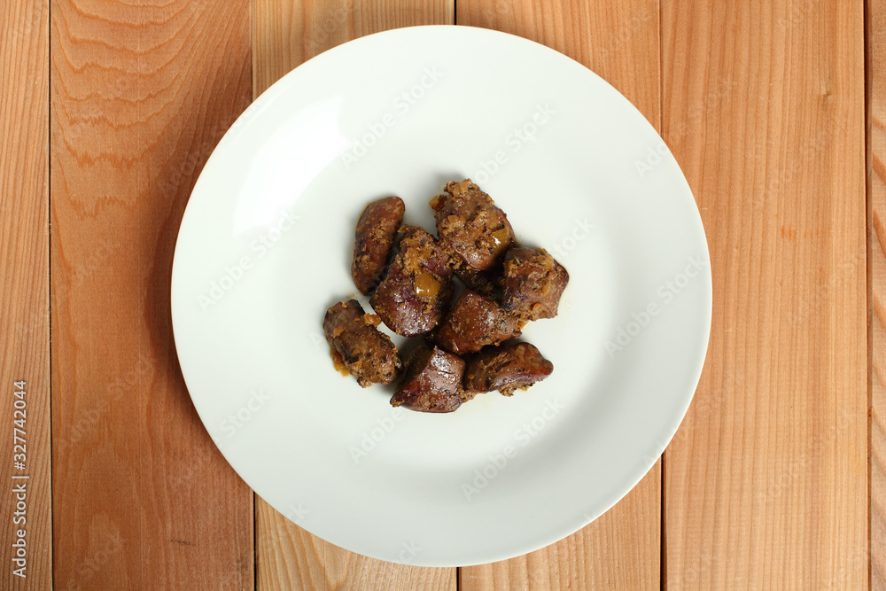 Cooked chicken liver Cooked chicken liver