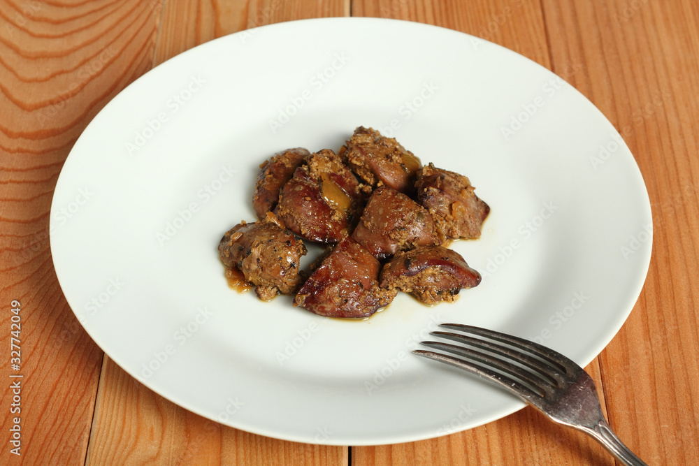 Cooked chicken liver Cooked chicken liver