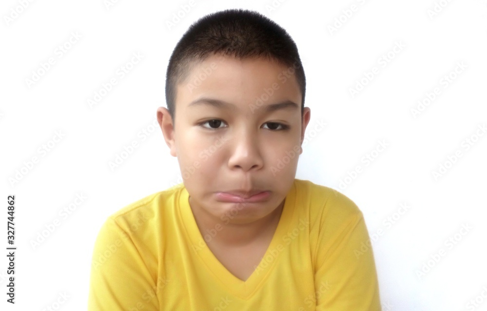 portrait of a boy isolated on white background portrait of a boy isolated on white background