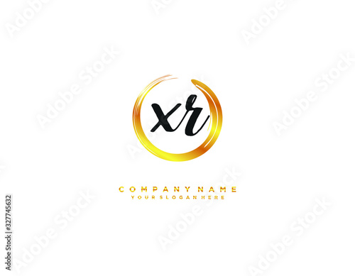 XR initial letter elegant handwriting logo collection