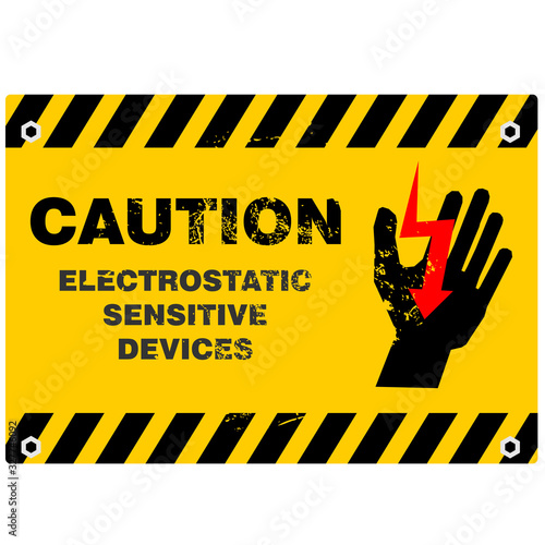 caution, electrostatic sensitive devices
