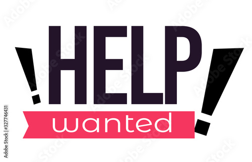 Help wanted sign isolated icon, hiring personnel
