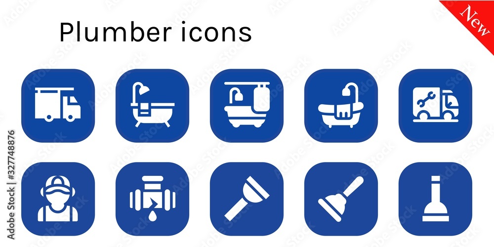 Modern Simple Set of plumber Vector filled Icons Modern Simple Set of plumber Vector filled Icons