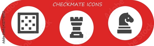 Modern Simple Set of checkmate Vector filled Icons