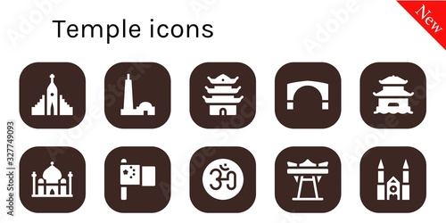 temple icon set