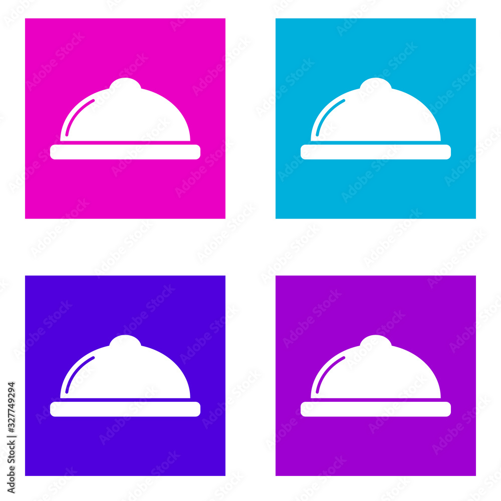 Fototapeta premium tray icon . Simple glyph vector of Food color set for UI and UX, website or mobile application