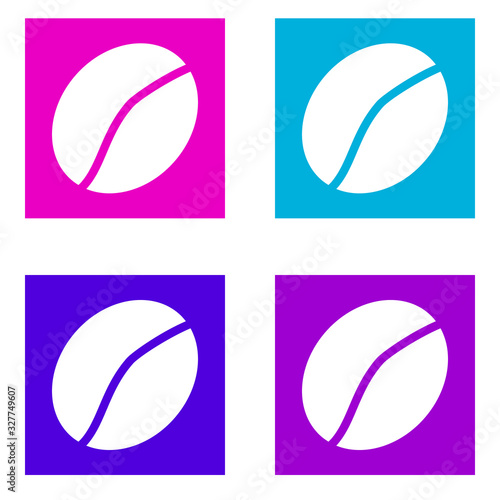 coffee bean icon . Simple glyph vector of Food color set for UI and UX, website or mobile application