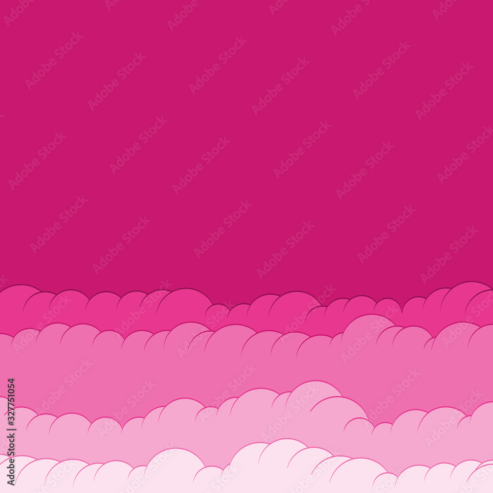 Abstract Color Clouds Sky Generative Art background illustration
