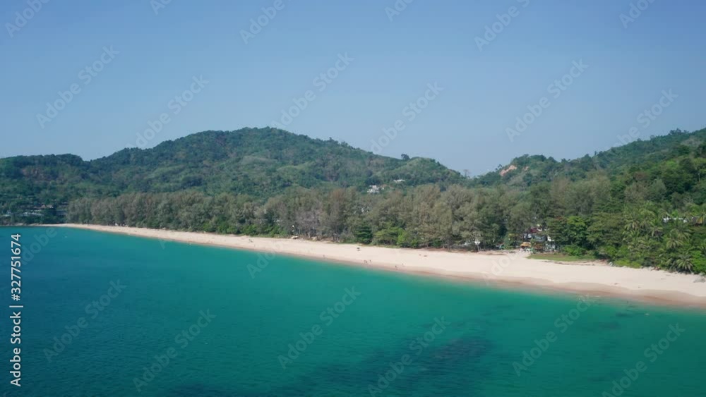 Aerial drone view of tropical beach in Phuket, Thailand Aerial drone view of tropical beach in Phuket, Thailand