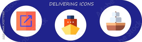 delivering icon set