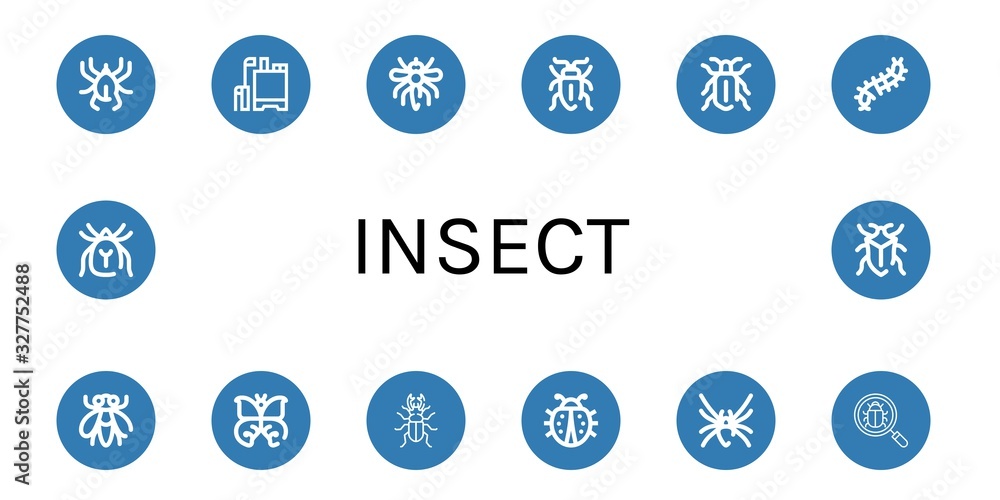 insect simple icons set insect simple icons set