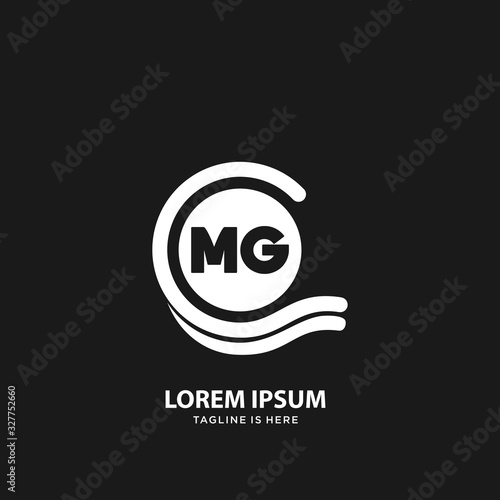 MG Initial letter logo template vector