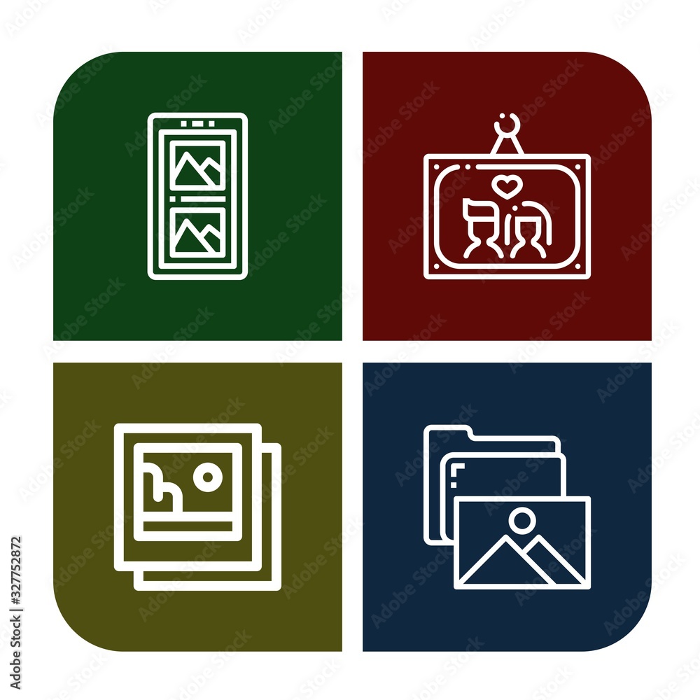 album simple icons set album simple icons set