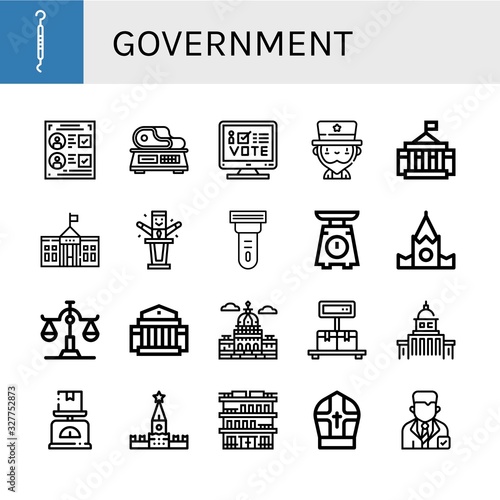 Set of government icons
