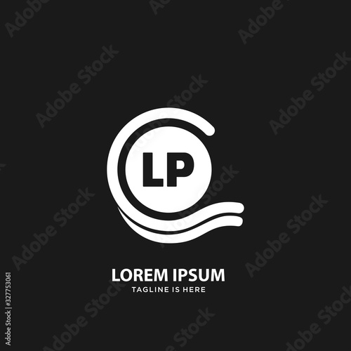 LP Initial letter logo template vector