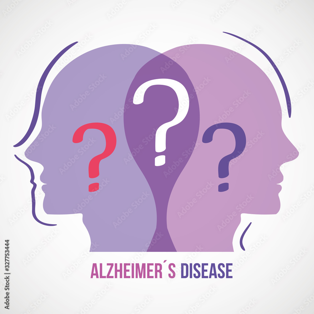 world alzheimer day with heads profile vector illustration design world alzheimer day with heads profile vector illustration design