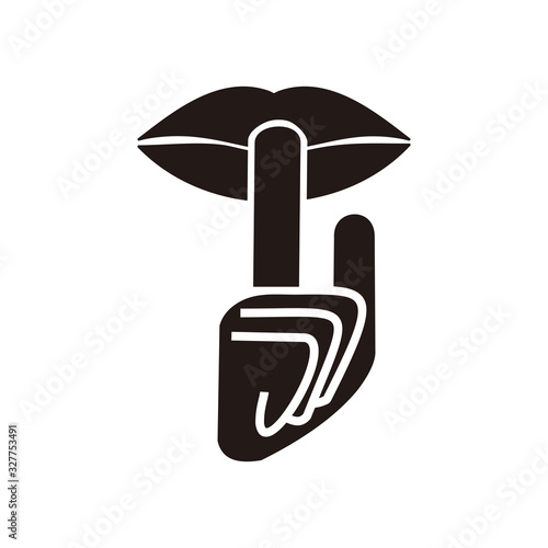 keep silence icon vector illustration symbol