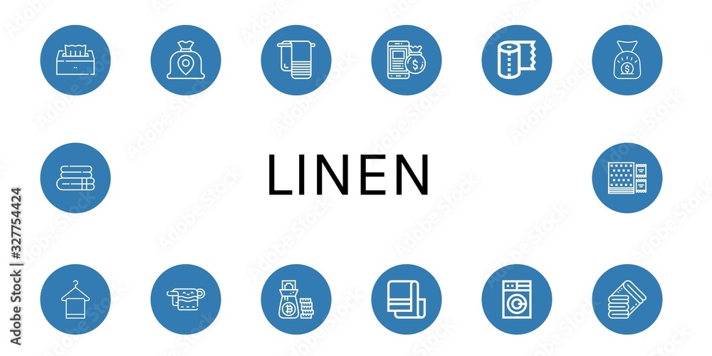 linen icon set linen icon set