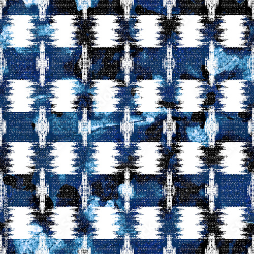 Geometry repeat pattern with texture background © Graphics & textile