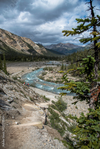 mountain landscape with river