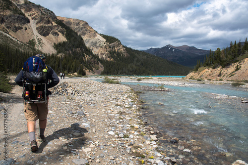 hiker in the mountains