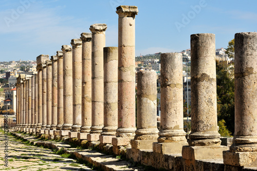 Columns of ruined Greco-Roman city of Gerasa
