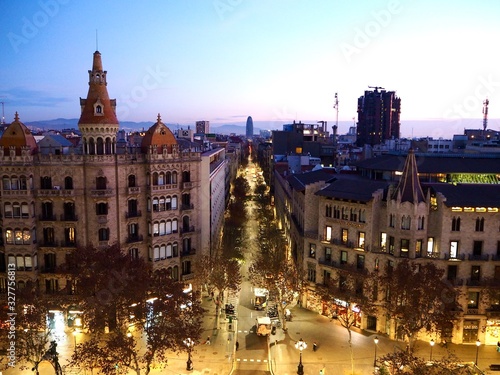 バルセロナの街並み・夕景ーcity view of Ballerina, Spain