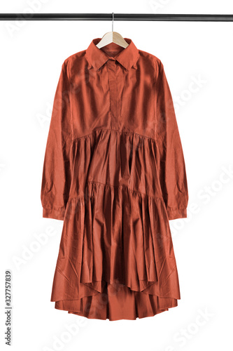 Dress on hanger isolated
