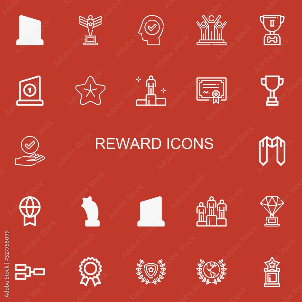 Editable 22 reward icons for web and mobile Editable 22 reward icons for web and mobile
