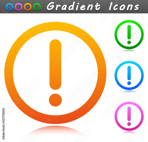Vector exclamation symbol icon design