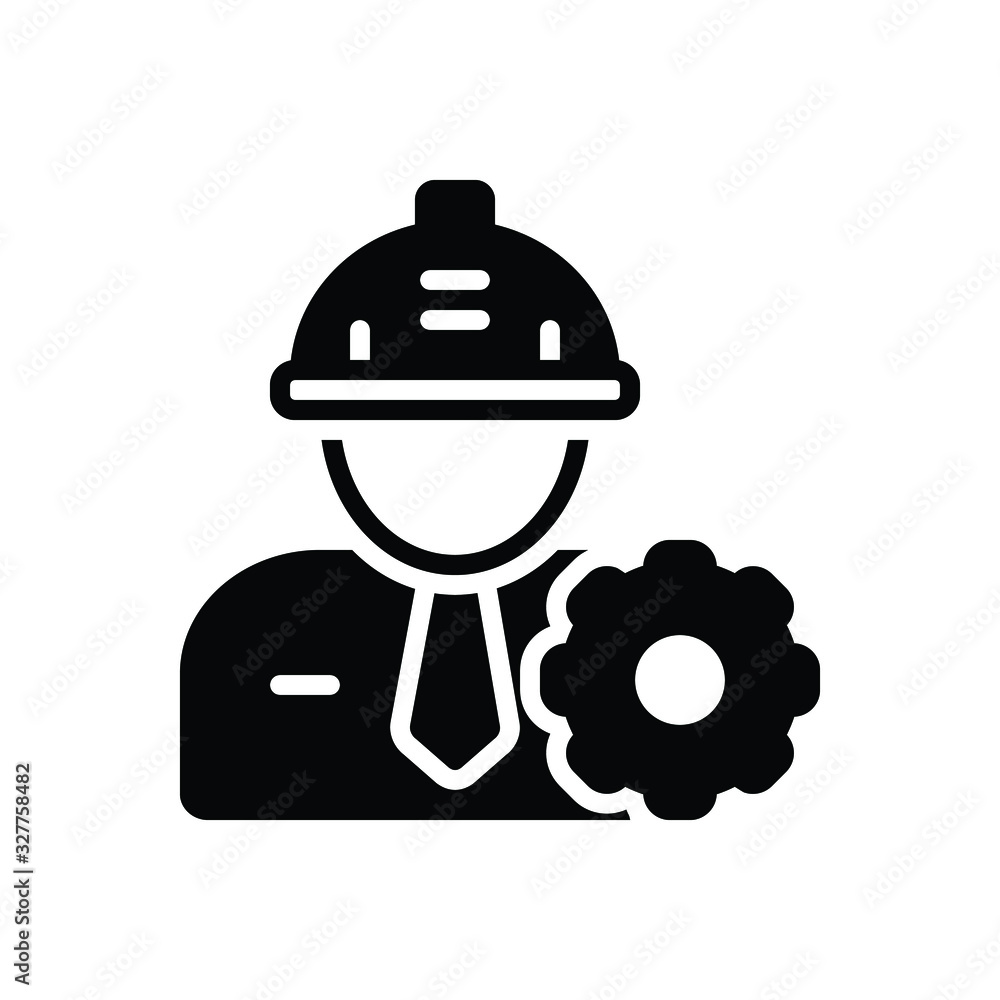 Black solid icon for engineer Black solid icon for engineer