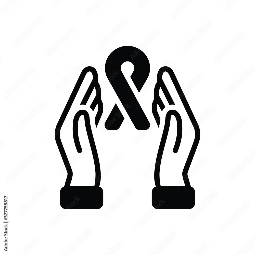 Black solid icon for hope Black solid icon for hope