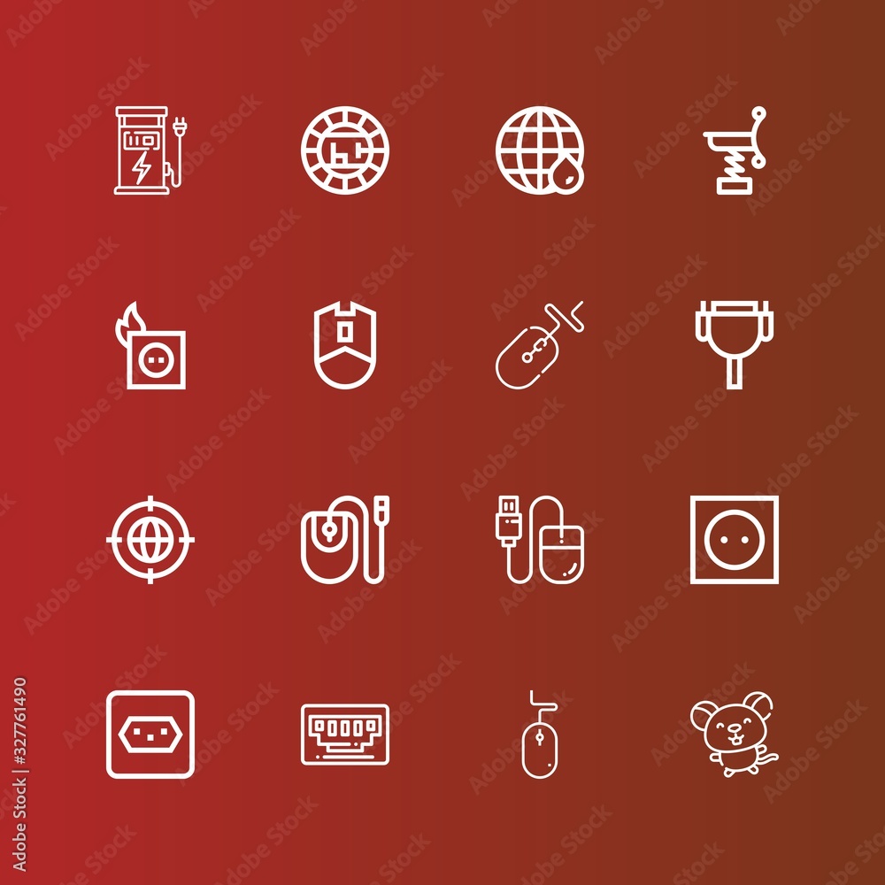 Editable 16 wire icons for web and mobile Editable 16 wire icons for web and mobile