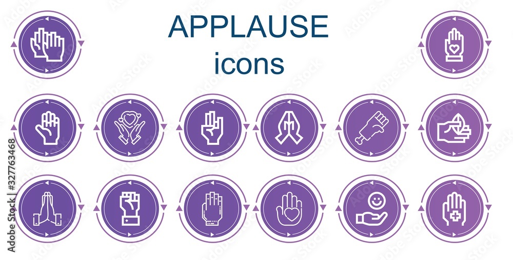 Editable 14 applause icons for web and mobile Editable 14 applause icons for web and mobile