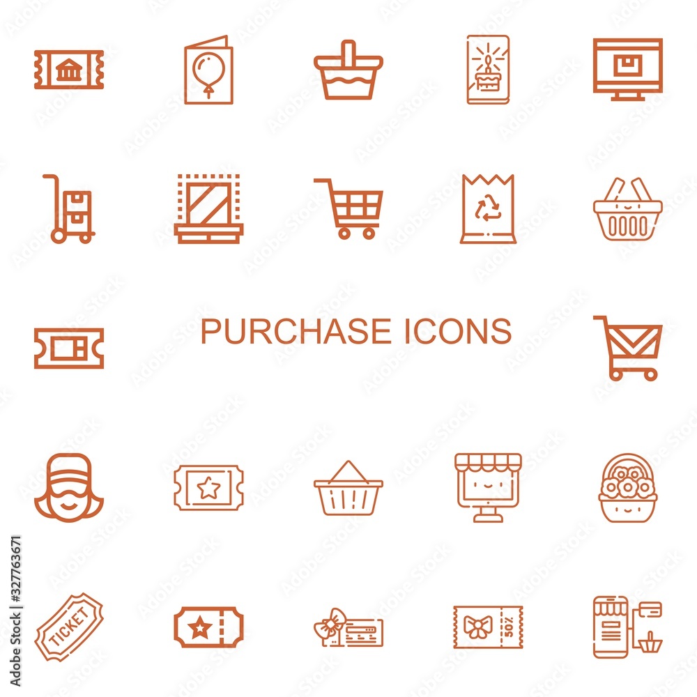 Editable 22 purchase icons for web and mobile Editable 22 purchase icons for web and mobile
