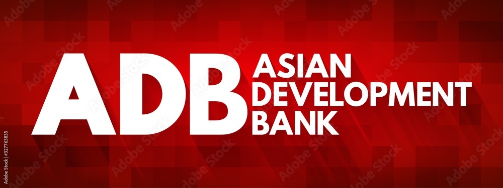 ADB - Asian Development Bank acronym, business concept background