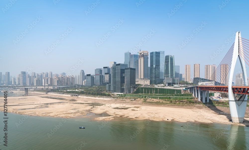 Obraz premium Chongqing city skyline and architectural landscape..