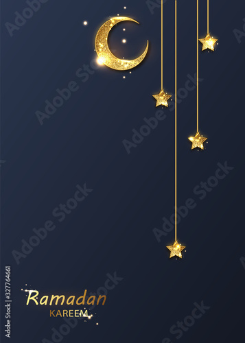 Ramadan card background graphic design islamic celebration elements for artwork.