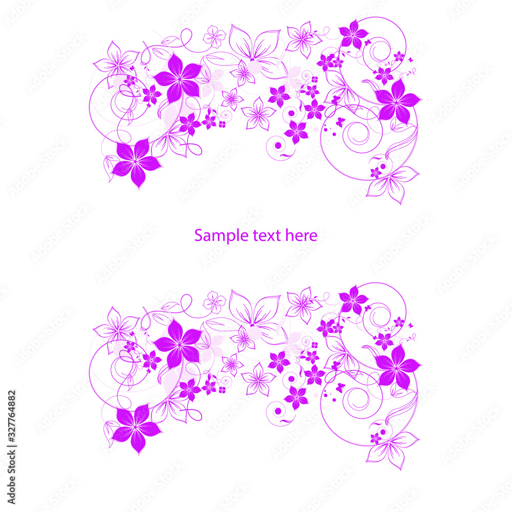 abstract floral background with flowers