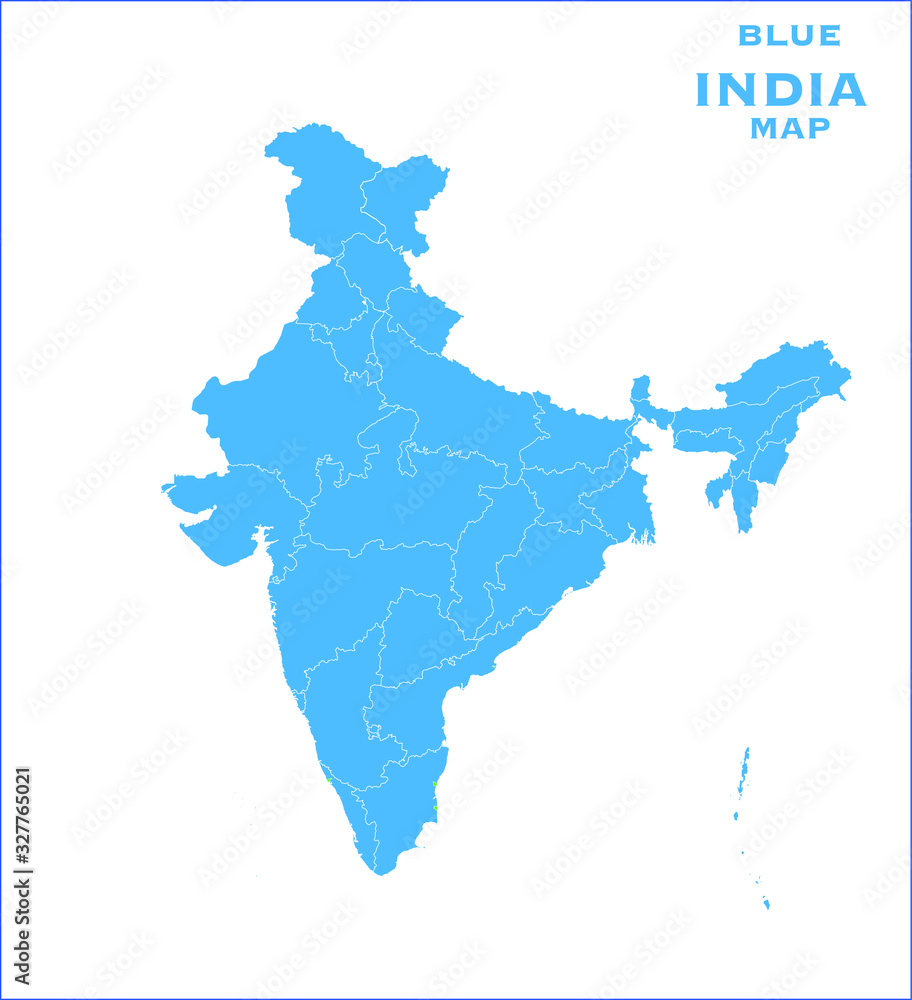 Blue map of India new India map 2020 Blue map of India new India map 2020