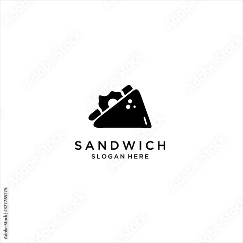 logo Sandwich isolated on clean background. Sandwich icon concept drawing icon in modern style. Vector illustration, Sandwich line icon. Lunch, snack, toast. Food concept. Vector illustration 